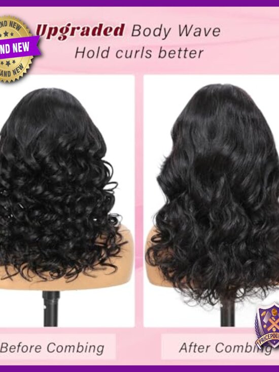 13x6 HD Lace Front Human Hair Wig with Curtain Bangs, Glueless main image 5